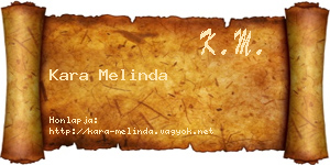 Kara Melinda névjegykártya